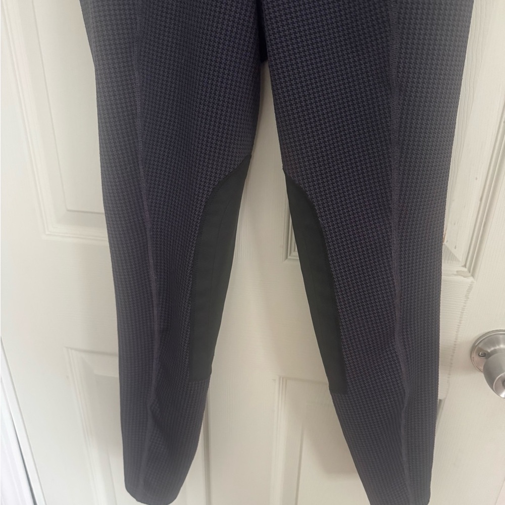 Kerrits Riding Pants Womens M Blue Houndstooth Patch Pocket Performance Tight - Picture 2 of 10